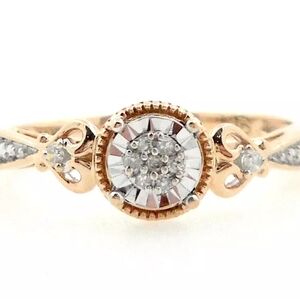 10 kt Yellow Gold Diamond Cluster Engagement/Promise Ring